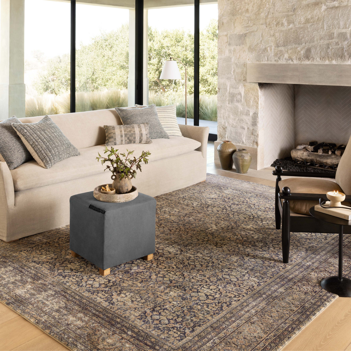 Morgan (Amber Lewis × Loloi) MOG-03 Rug [Denim/Multi]