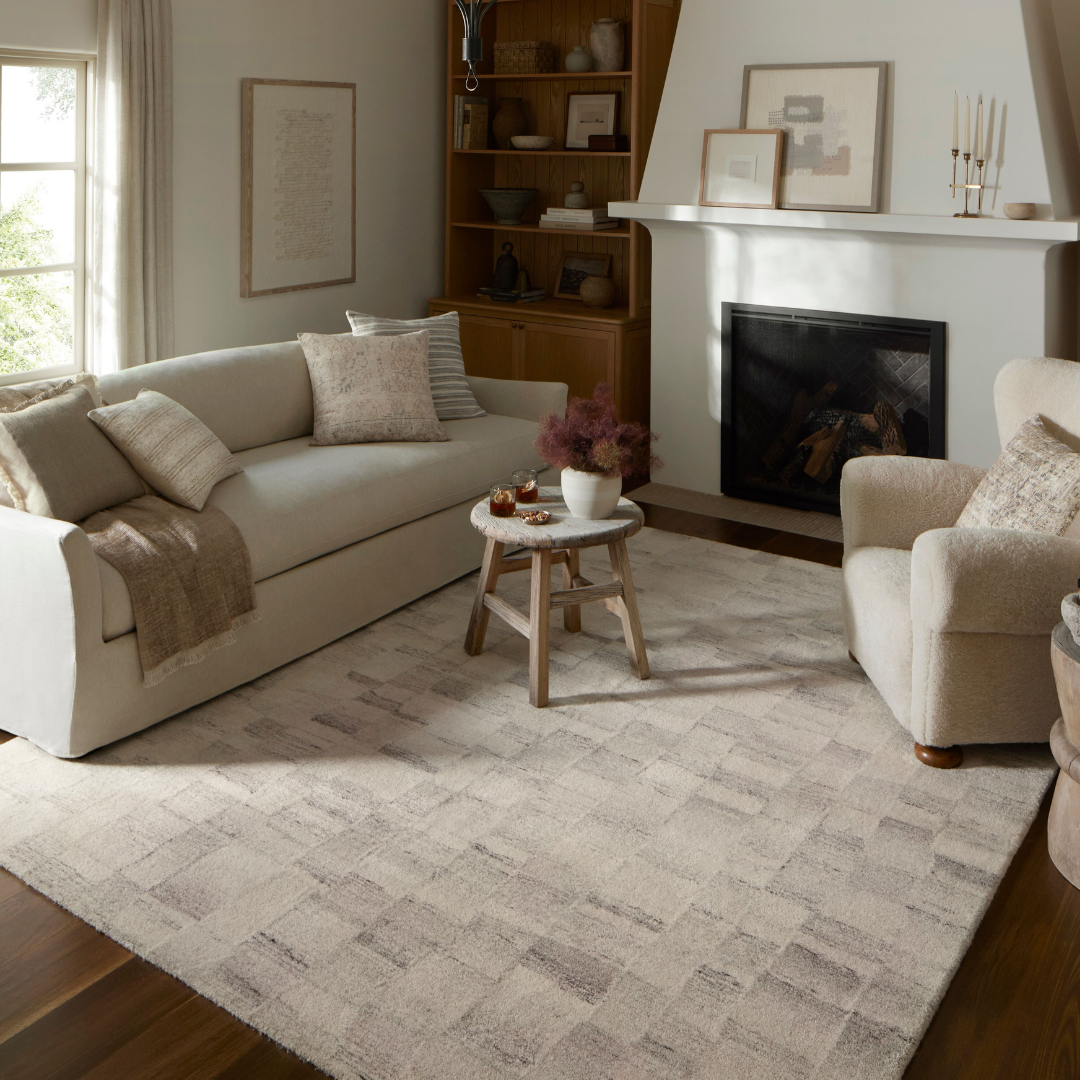 Rocky (Amber Lewis × Loloi) ROC-01 Rug [Ivory/Silver]