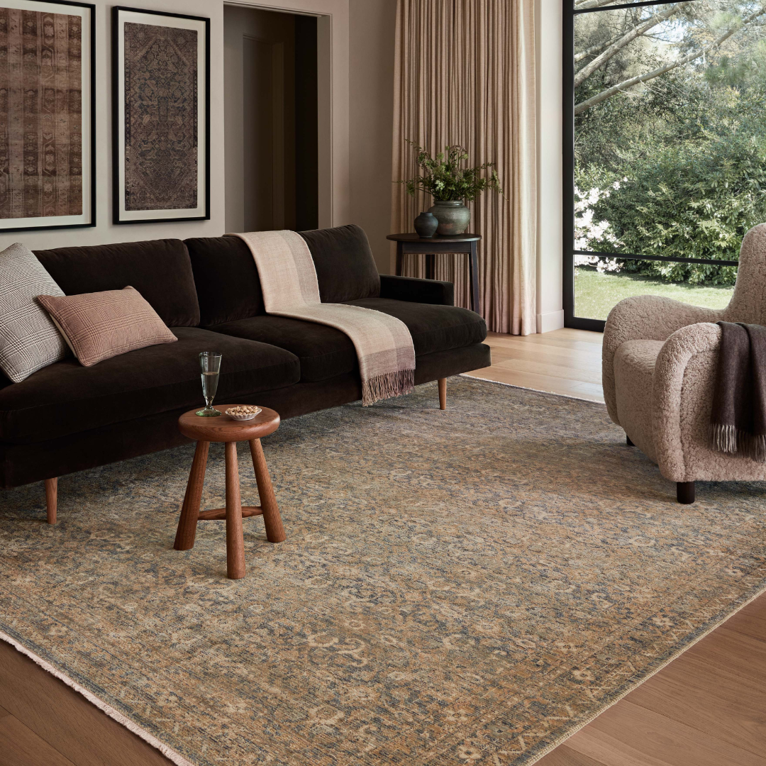 Molly (Amber Lewis × Loloi) MOL-02 Rug [Denim/Gold]