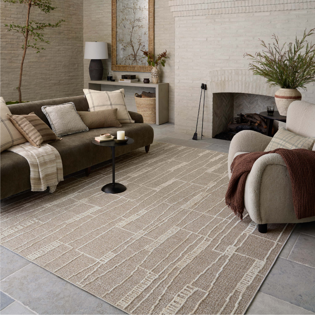 Bexley (Amber Lewis × Loloi) BEX-05 Rug [Mushroom/Natural]