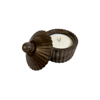 Fluted Candle /w Lid - Beach House