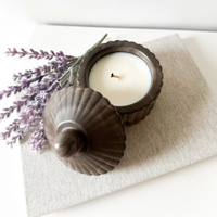 Fluted Candle /w Lid - Beach House