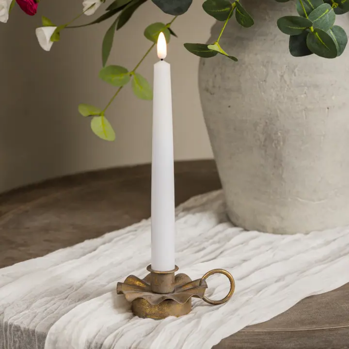 Aged Taper Candle Holder