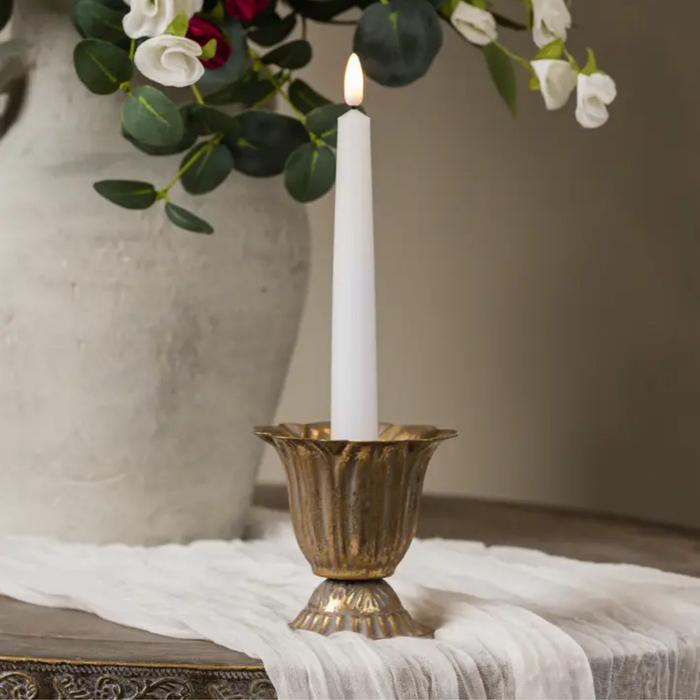 Gold Urn Taper Candle Holder