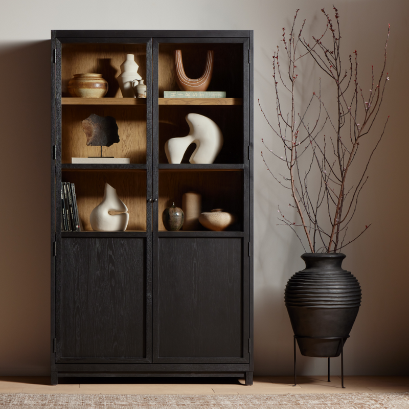 Miley Panel & Glass Door Cabinet