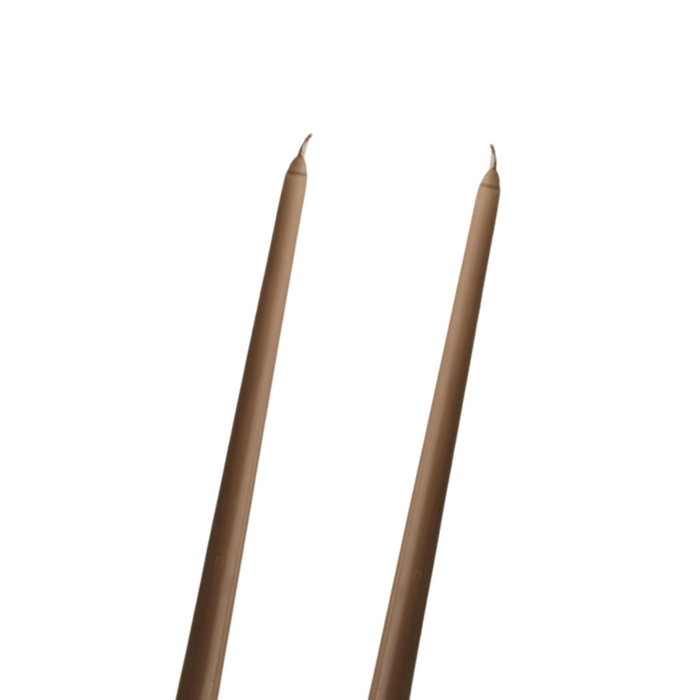 12" Smokeless Taper Candles - Set of 2 - Wood