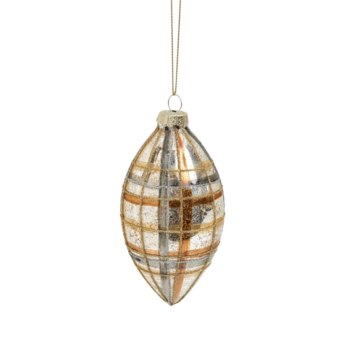 Brown Check Ornament