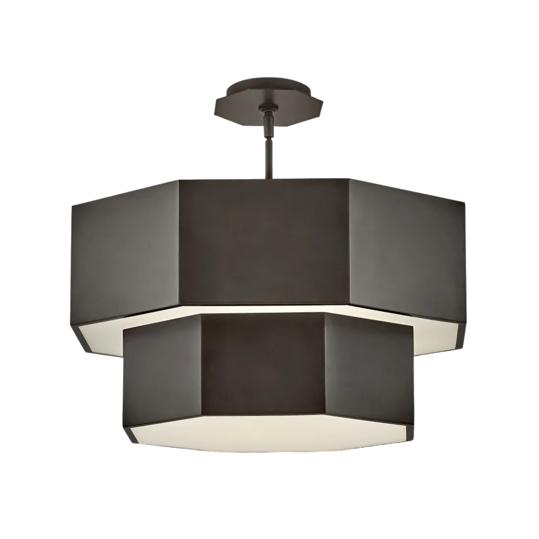 Facet 22" Convertible Semi-Flush/Chandelier