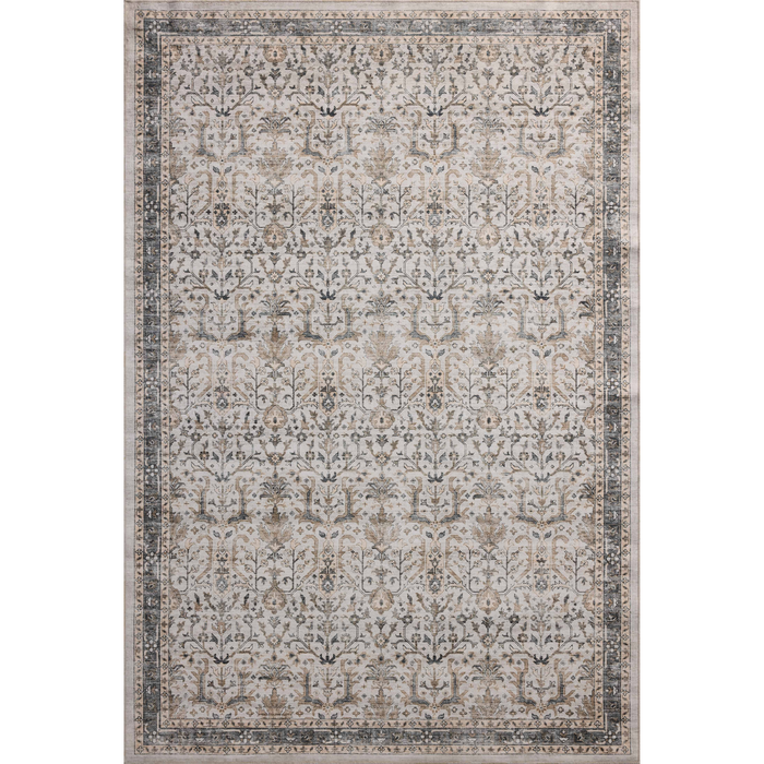 Anniston ANS-01 Machine Washable Rug [Ivory/Stone]