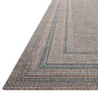 Topanga (Amber Lewis × Loloi) TOP-05 Indoor/Outdoor Rug [Natural/Teal]
