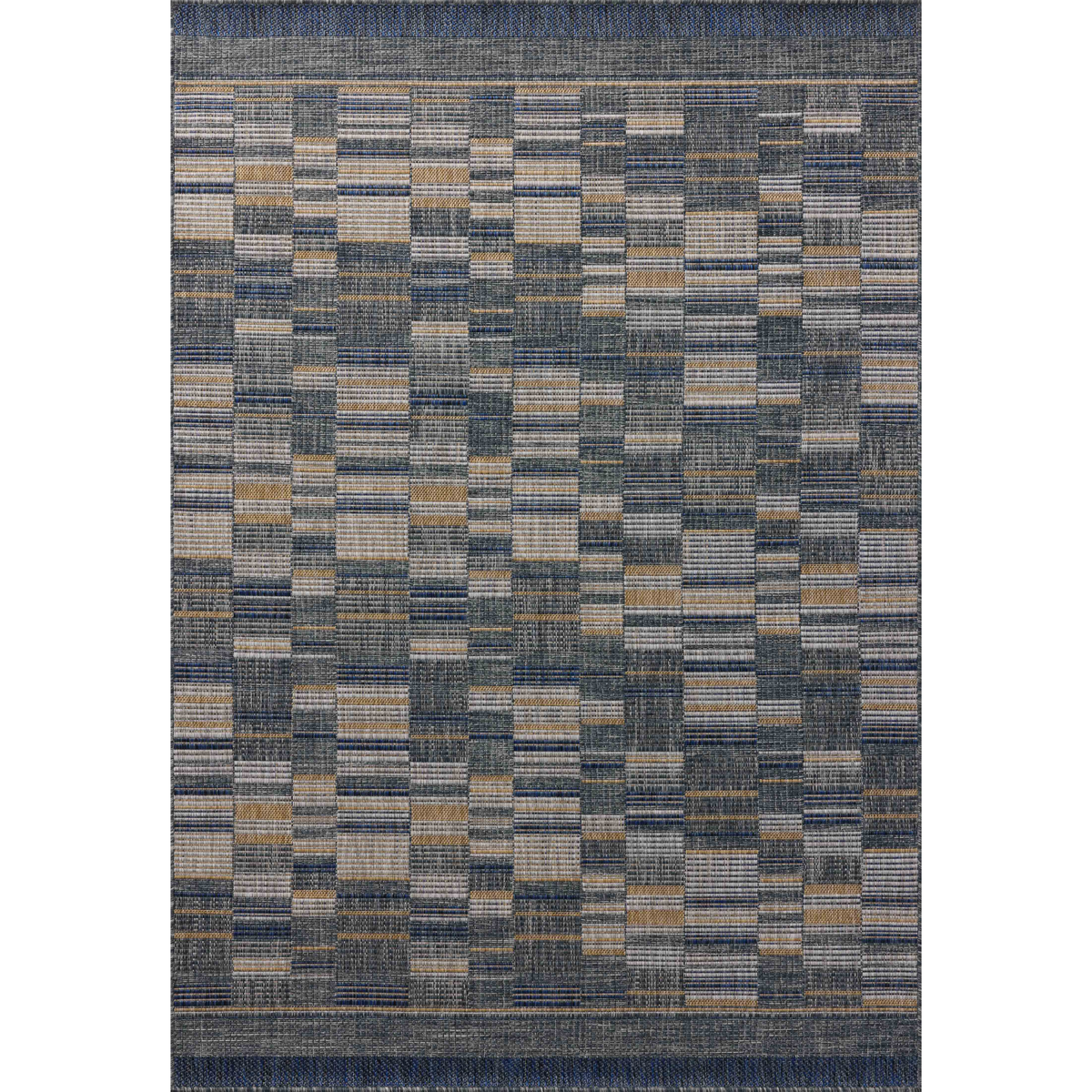 Birch BIR-04 Indoor/Outdoor Rug [Denim/Gold]
