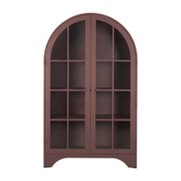 Rousseau Display Cabinet [Burgundy Metal]