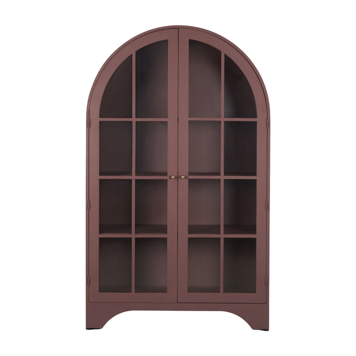 Rousseau Display Cabinet [Burgundy Metal]