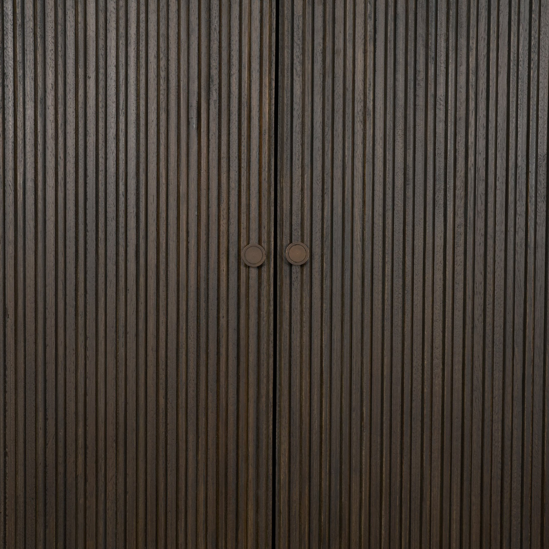 Cinder Distressed Wood Tall Cabinet