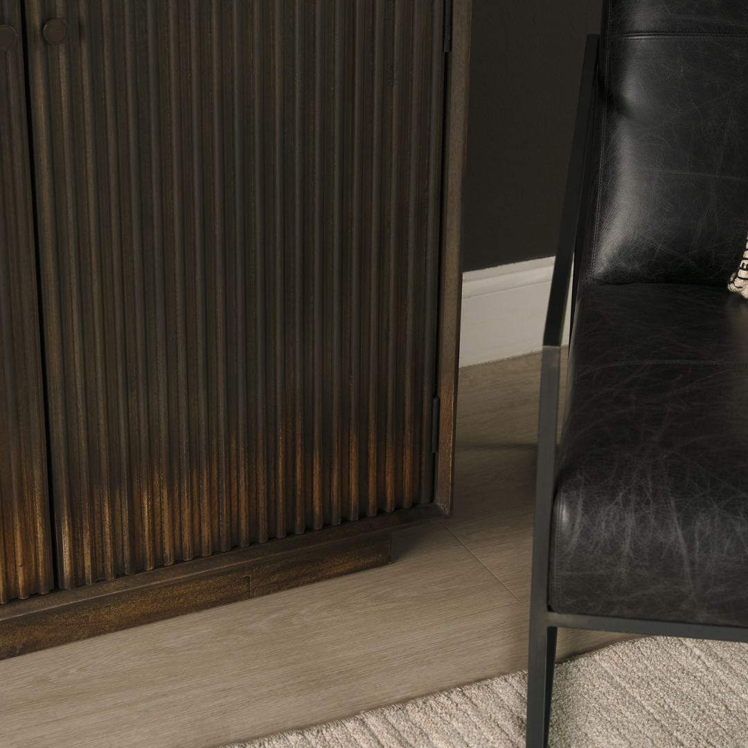 Cinder Distressed Wood Accent Cabinet