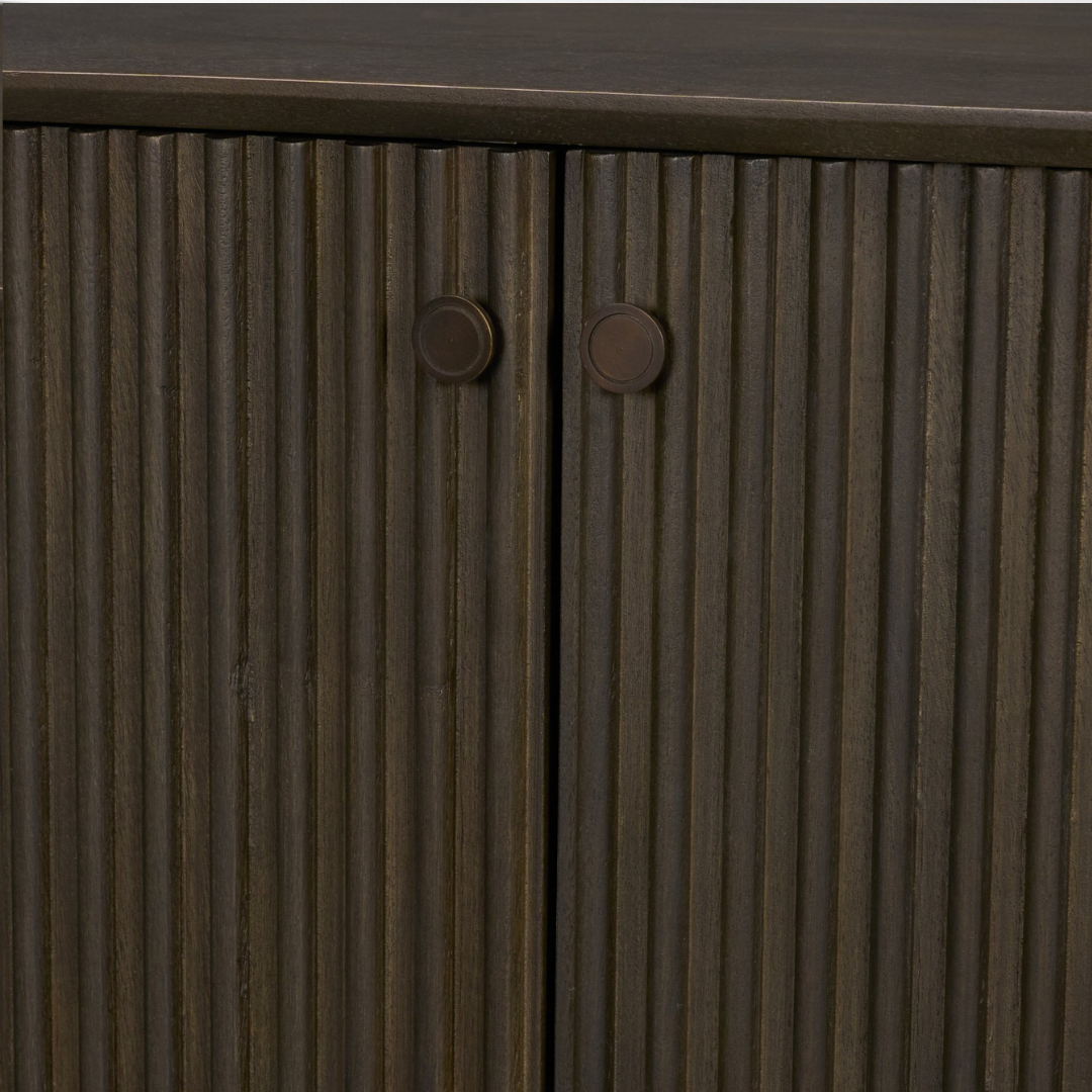 Cinder Distressed Wood Accent Cabinet