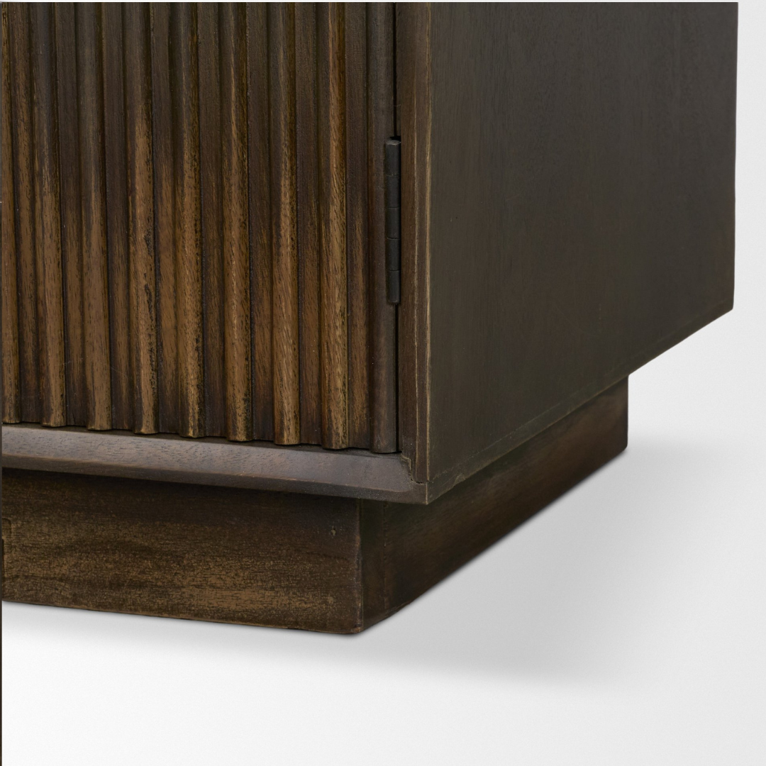 Cinder Distressed Wood Accent Cabinet