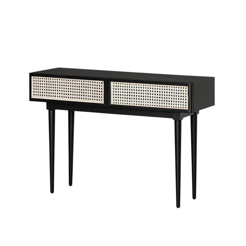 Cane Console Table - Black [FLOOR MODEL]