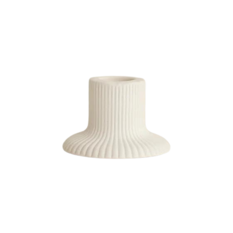 Ridge Ceramic Candle Holder