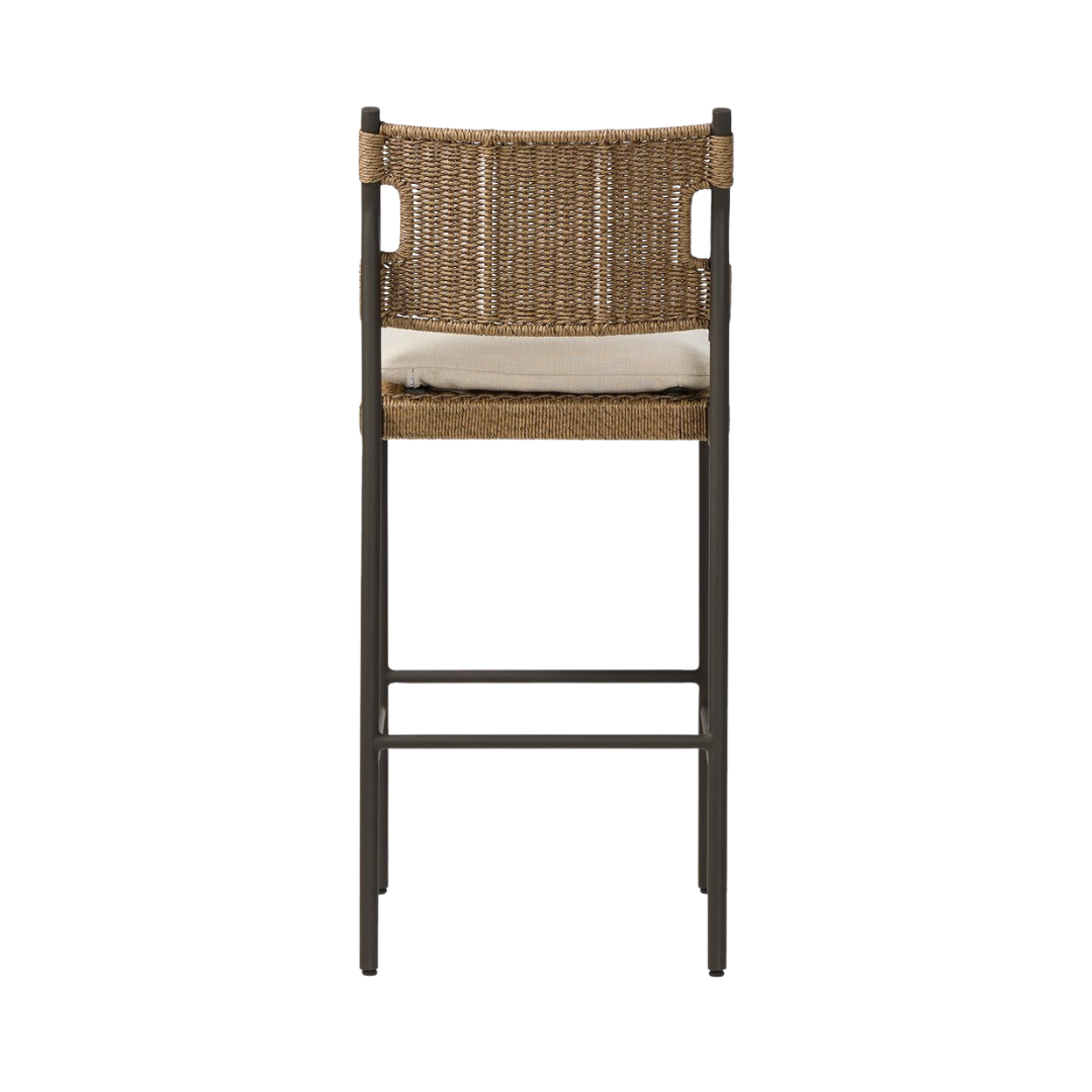 Myka Outdoor Woven Stool
