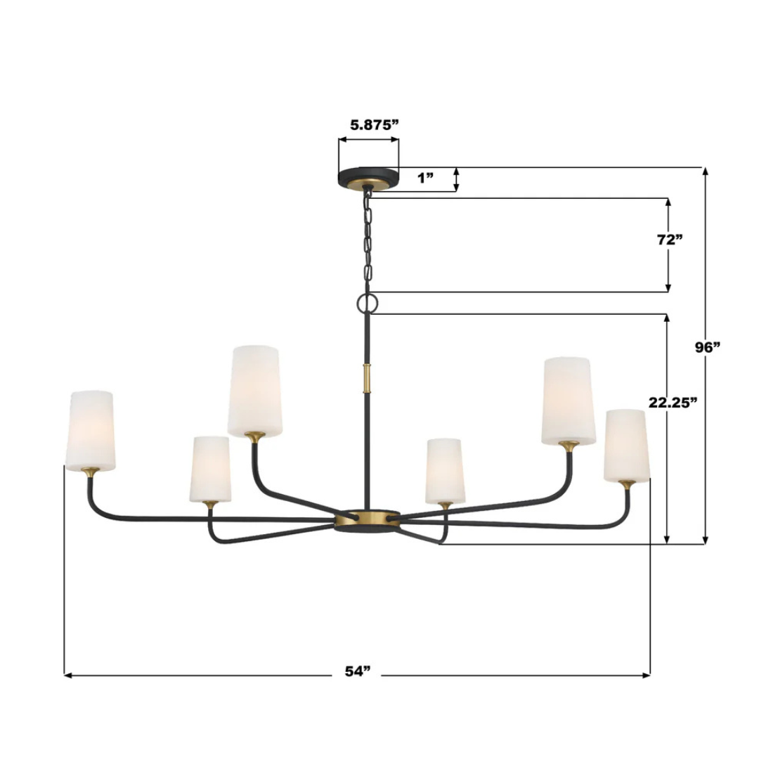 Niles 6 Light Chandelier
