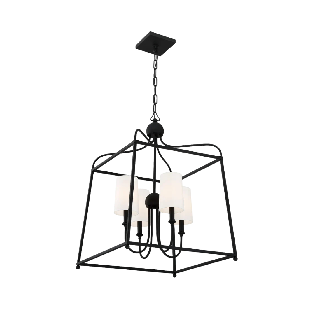 Libby Langdon Sylvan 4 Light Lantern Chandelier [/w Shades]