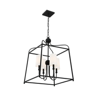 Libby Langdon Sylvan 4 Light Lantern Chandelier [/w Shades]
