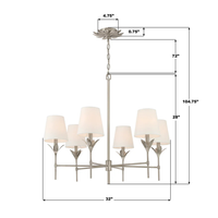 Broche 6 Light Chandelier