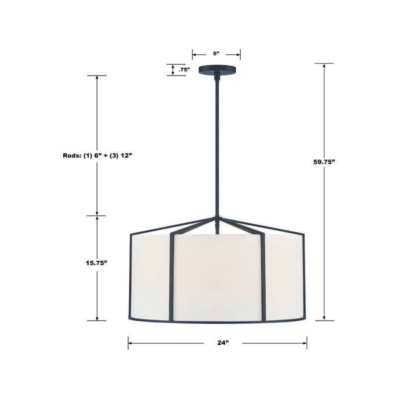 Carlyn 6 Light Chandelier