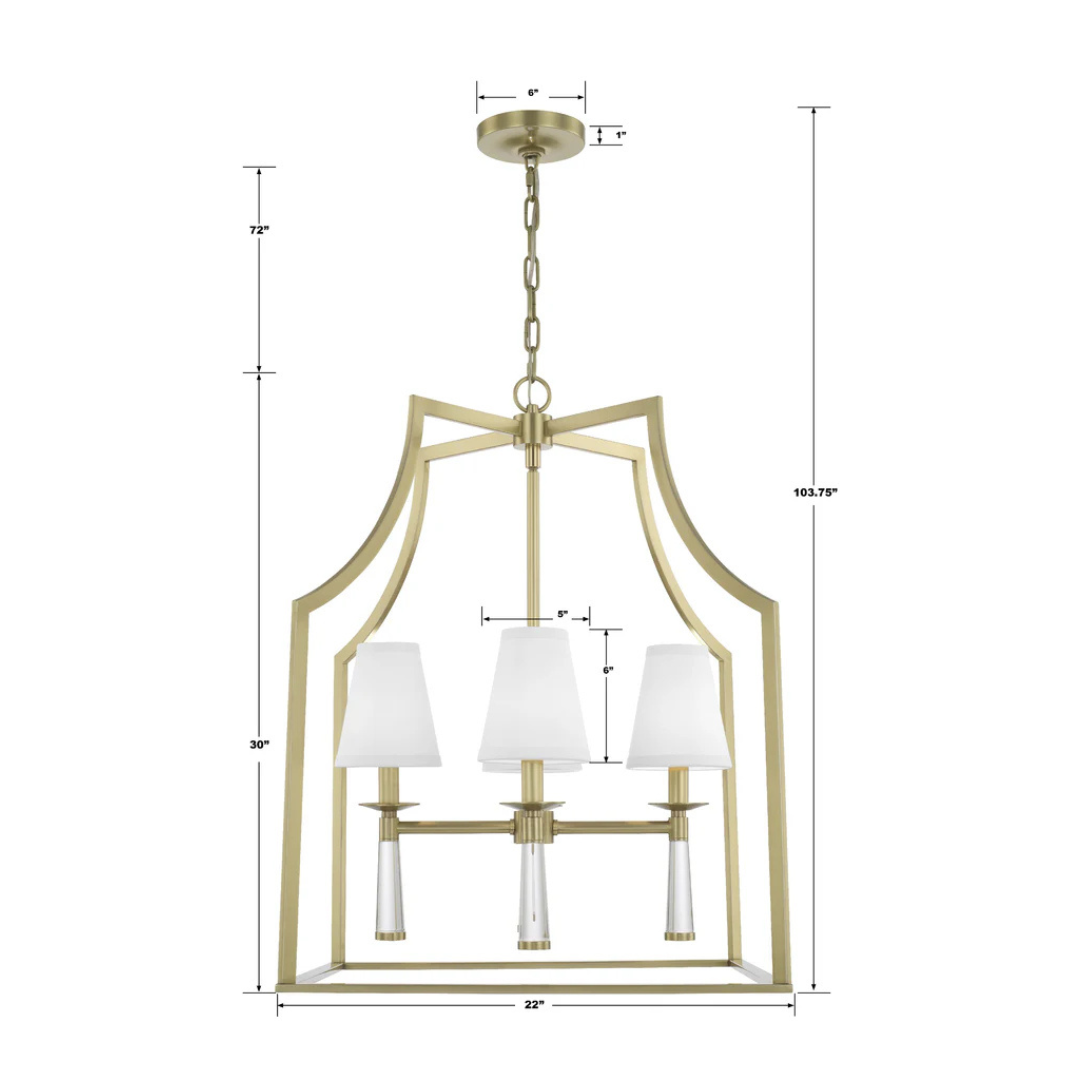 Baxter 4 Light Lantern Chandelier