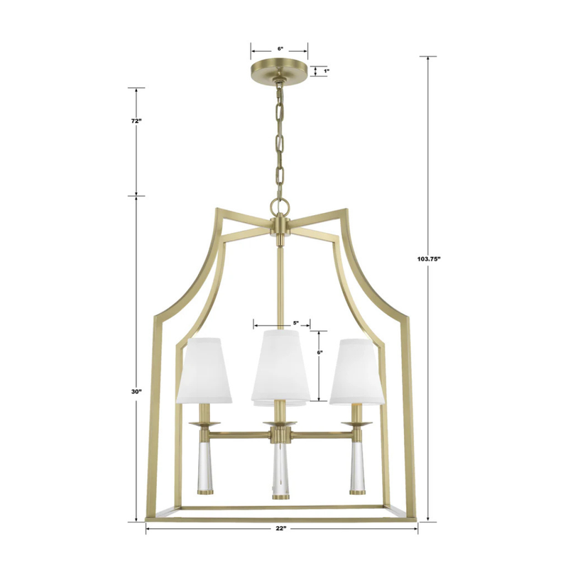 Baxter 4 Light Lantern Chandelier