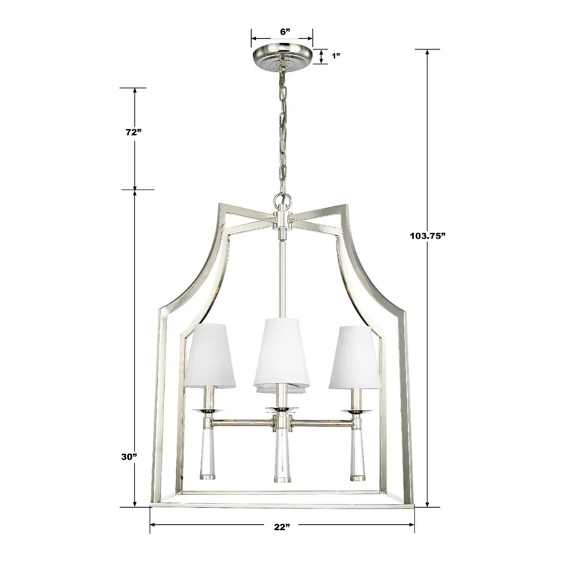 Baxter 4 Light Lantern Chandelier