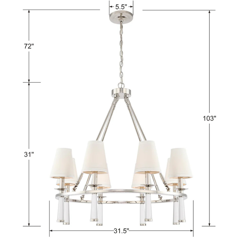 Baxter 8 Light Chandelier