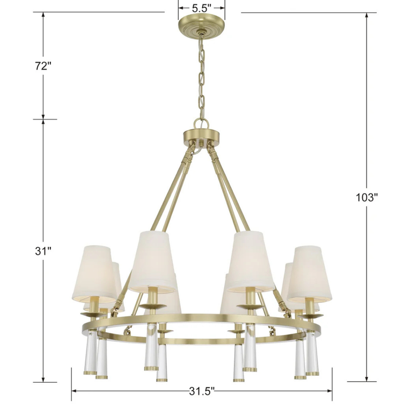 Baxter 8 Light Chandelier