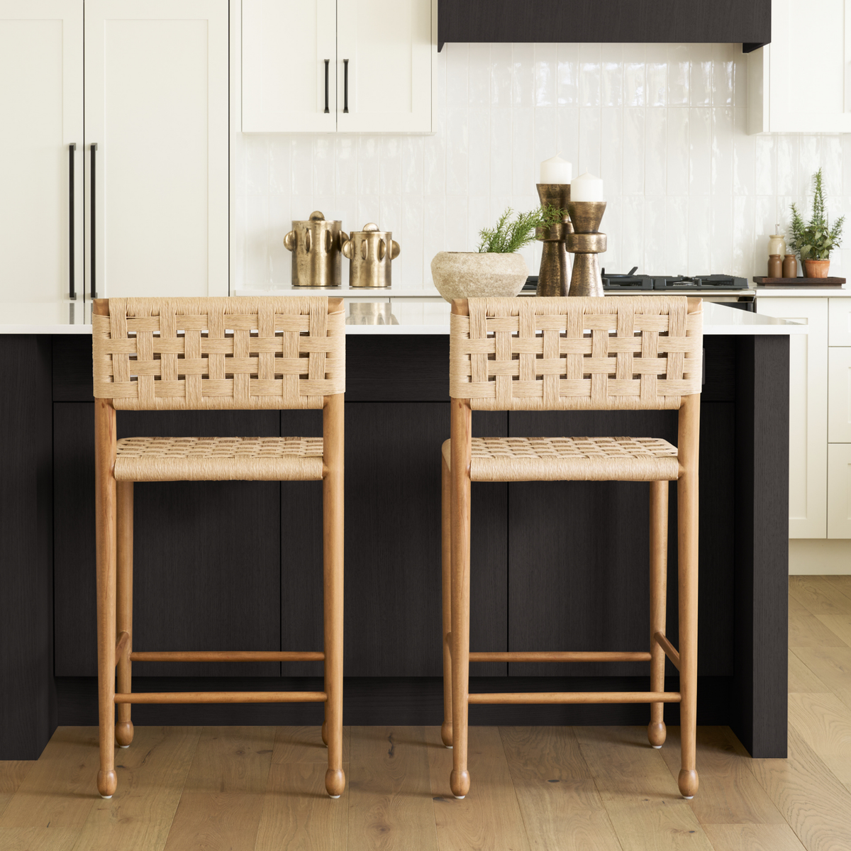 Brinley Paper Rope Counter Stool