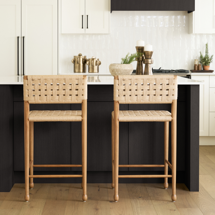 Brinley Paper Rope Counter Stool