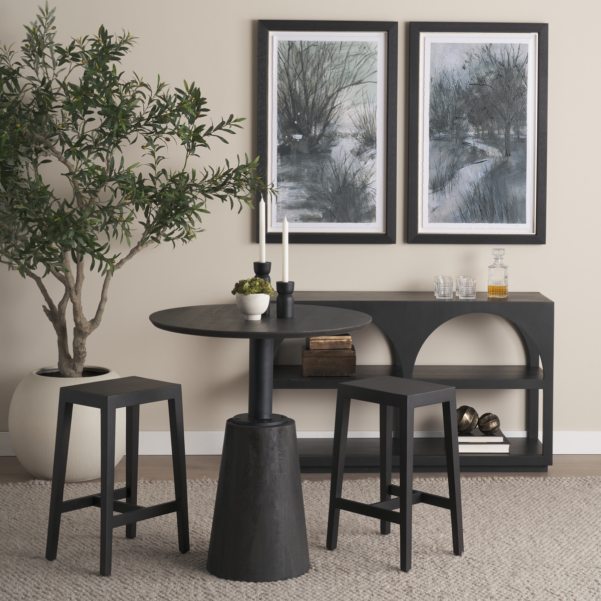 Colony Wooden Counter Stool