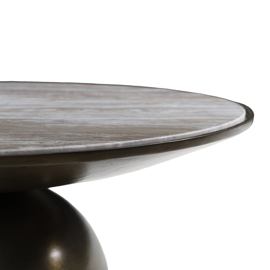 Cohan Coffee Table [Aged Bronze & Marble]