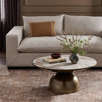 Cohan Coffee Table [Aged Bronze & Marble]