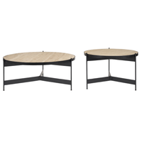 Wade Travertine Nesting Coffee Table Set