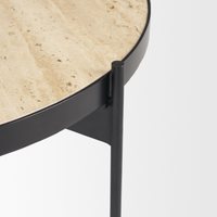 Wade Travertine Nesting Coffee Table Set