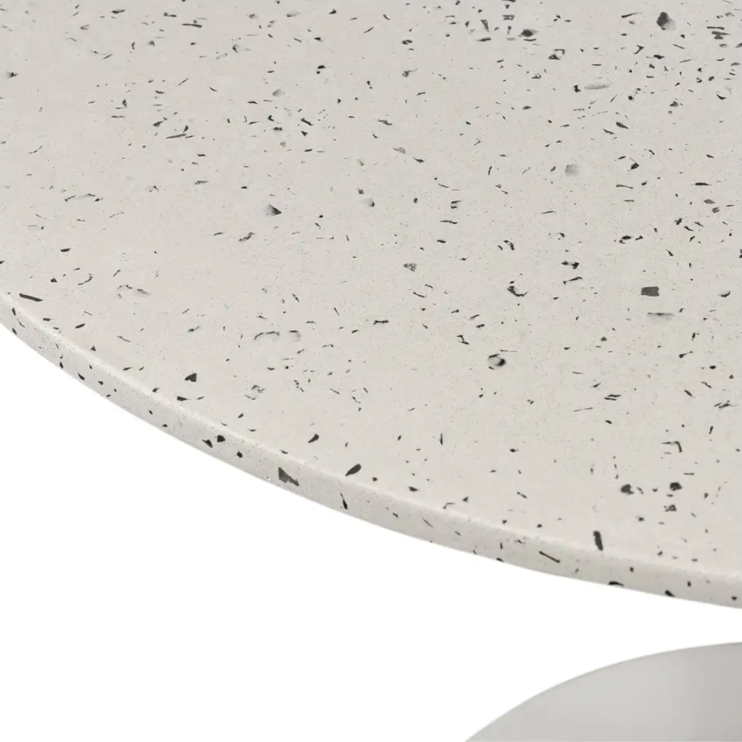 Teyo Outdoor Cafe Table White Terrazzo