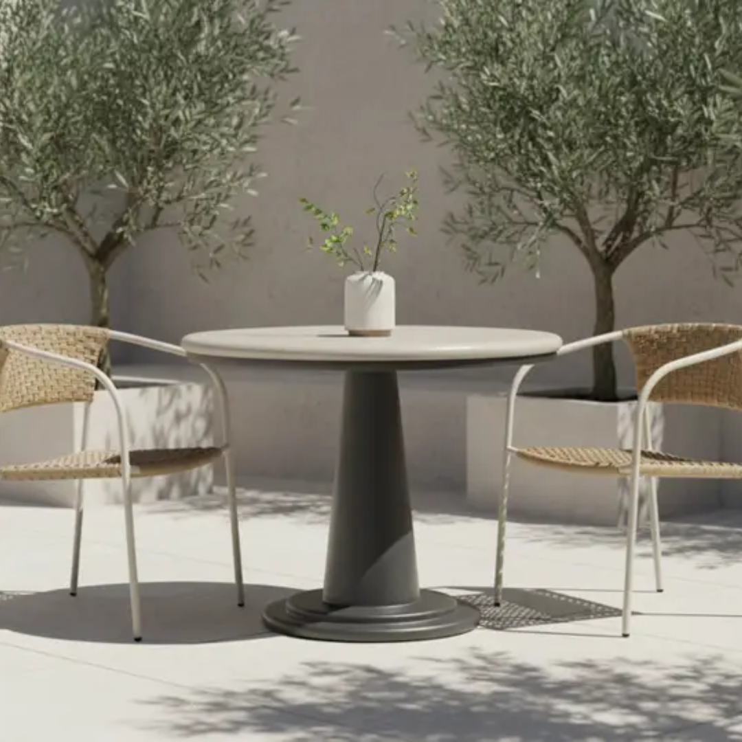 Eamon Outdoor Cafe Table Cream
