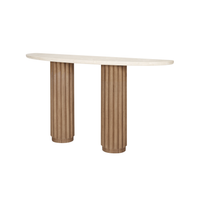 Marbrello Botticino Marble Console Table