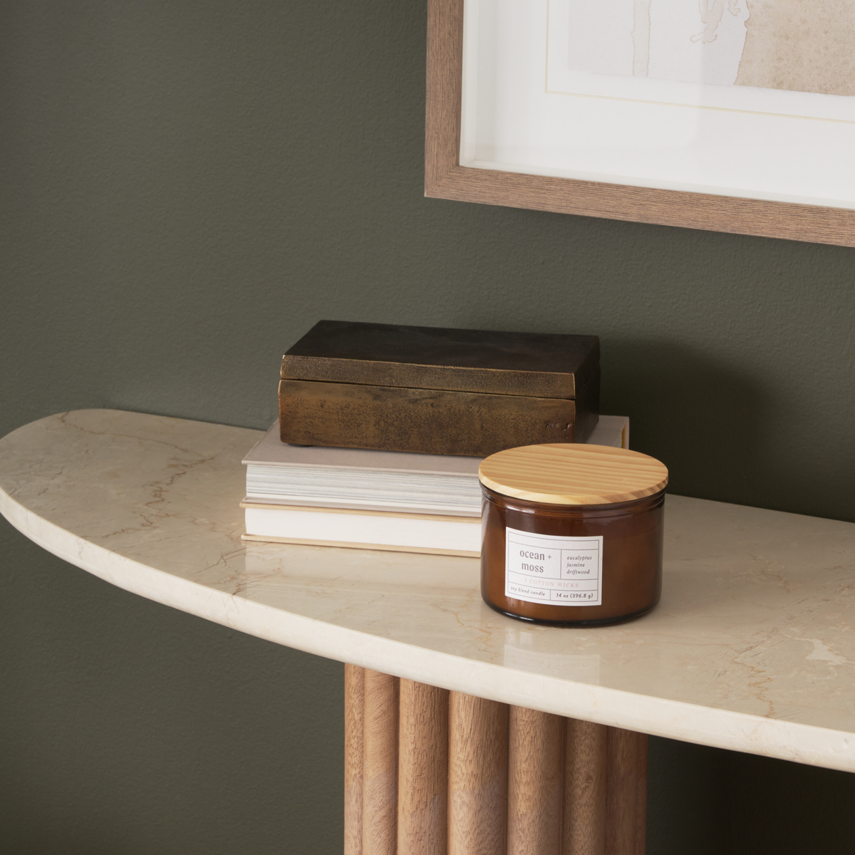 Marbrello Botticino Marble Console Table