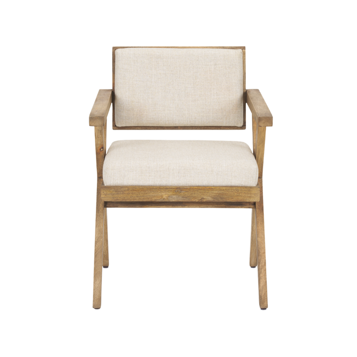 Topanga Cream Fabric Wrap Dining Chair