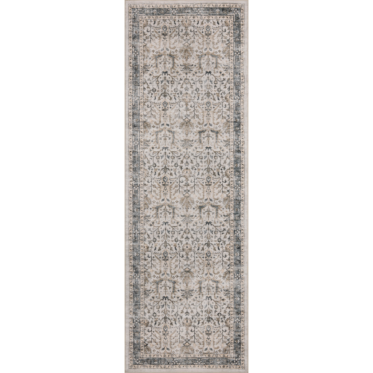 Anniston ANS-01 Machine Washable Rug [Ivory/Stone]