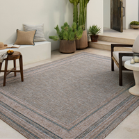 Topanga (Amber Lewis × Loloi) TOP-05 Indoor/Outdoor Rug [Natural/Teal]