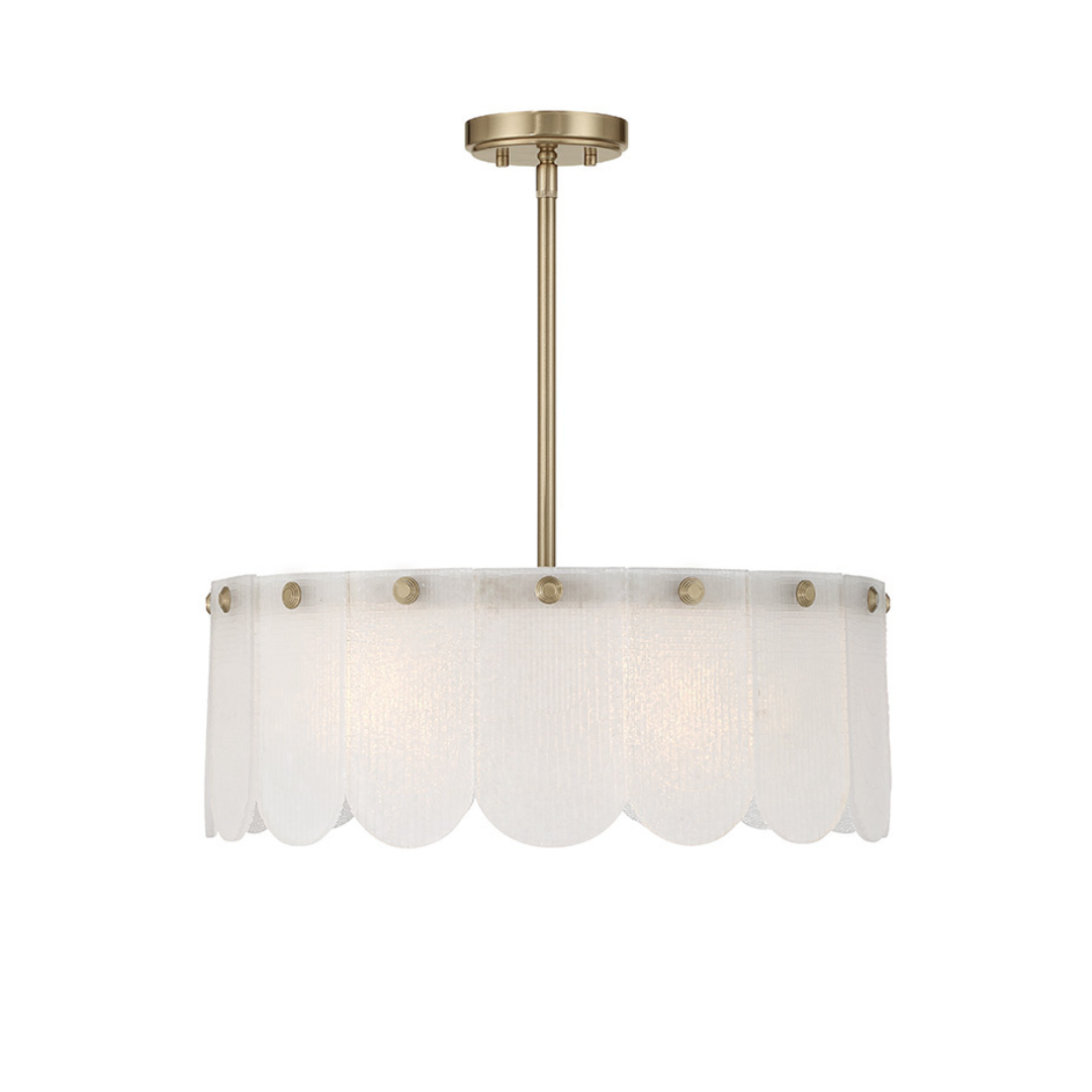 Ashton 20" Four Light Convertible Pendant/Semi Flush