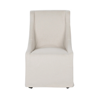 Wesson Upholstered Rolling Dining Chair